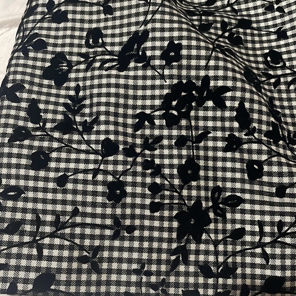 Marmellata 5 black plaid floral rose detailed dressy dress euc worn once - Picture 5 of 10